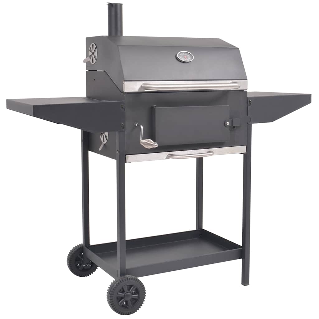 Rökgrill Bbq Kol Med Nedre Hylla Svart