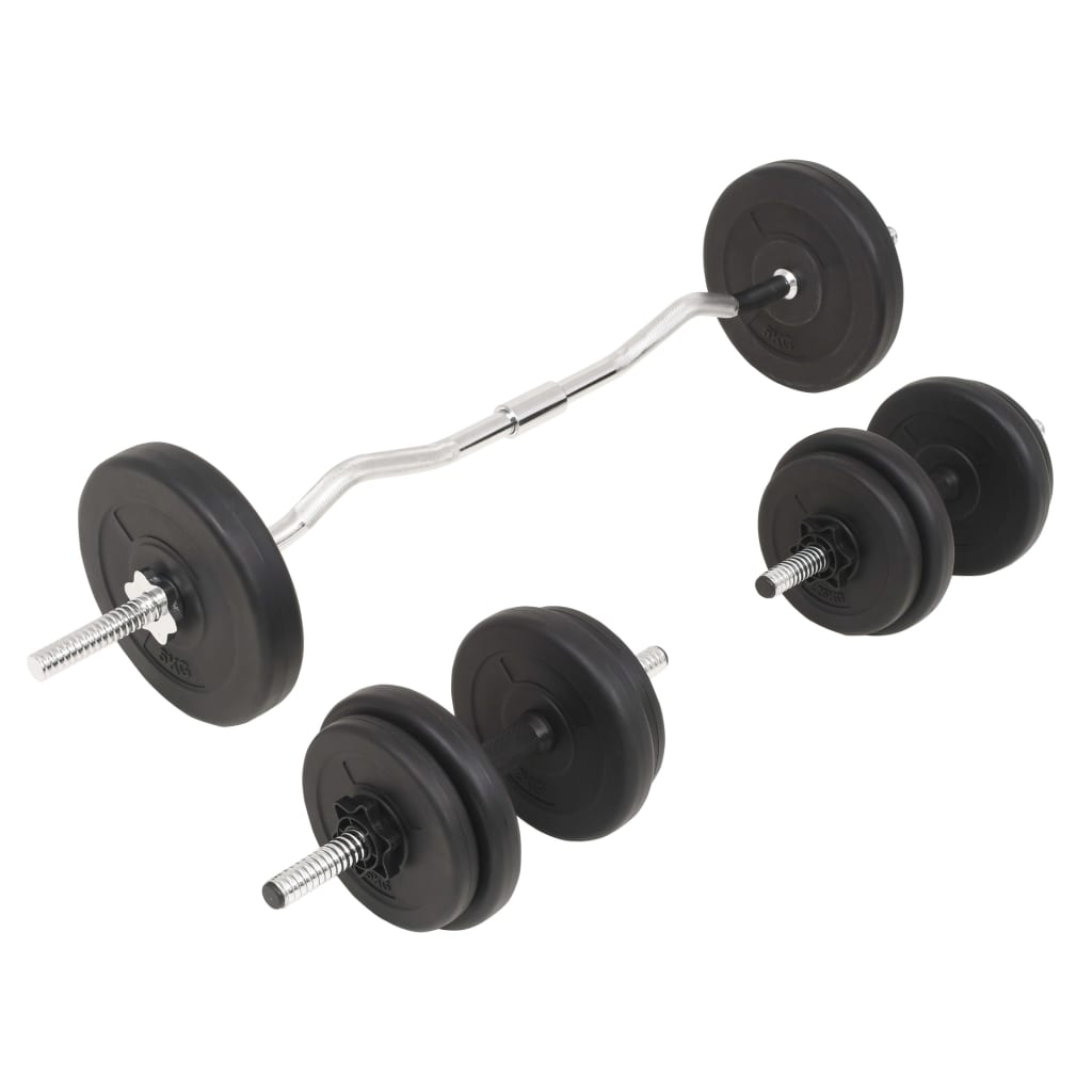Skivstång Och Hantlar Set