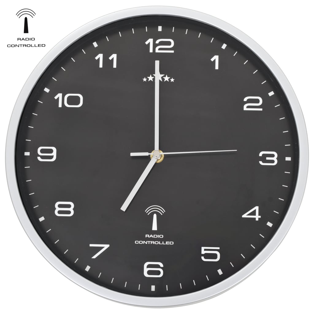 Radiostyrd Väggklocka Med Quartz-Urverk 31 Cm