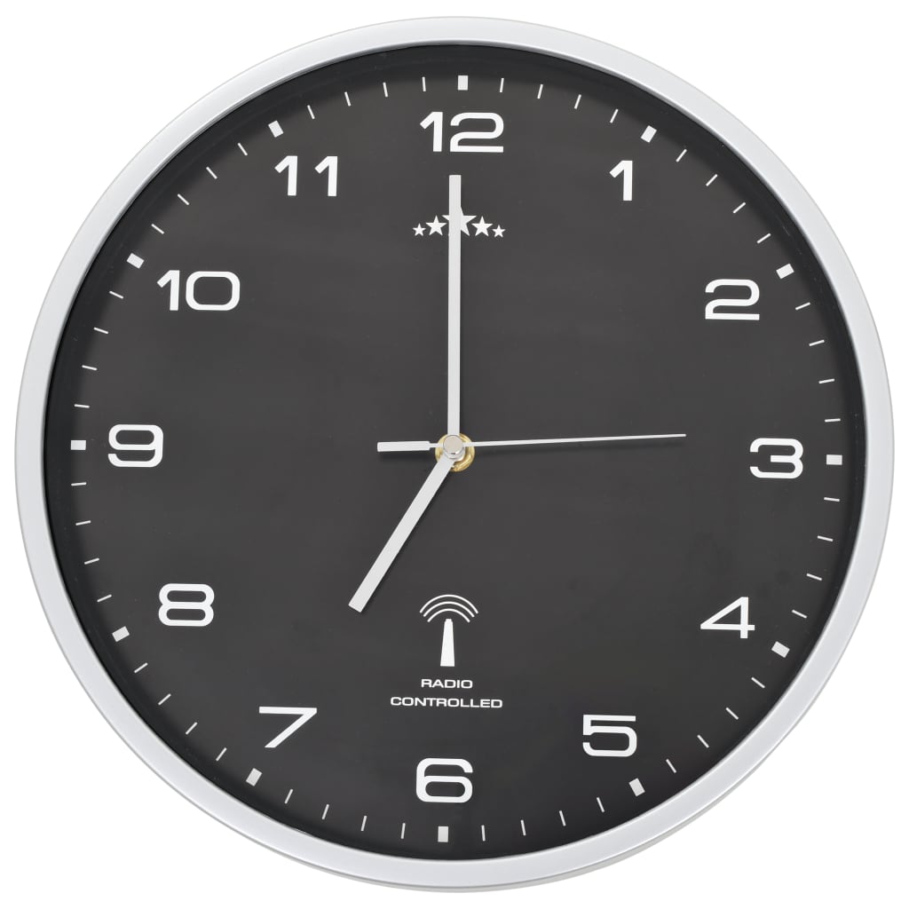 Radiostyrd Väggklocka Med Quartz-Urverk 31 Cm