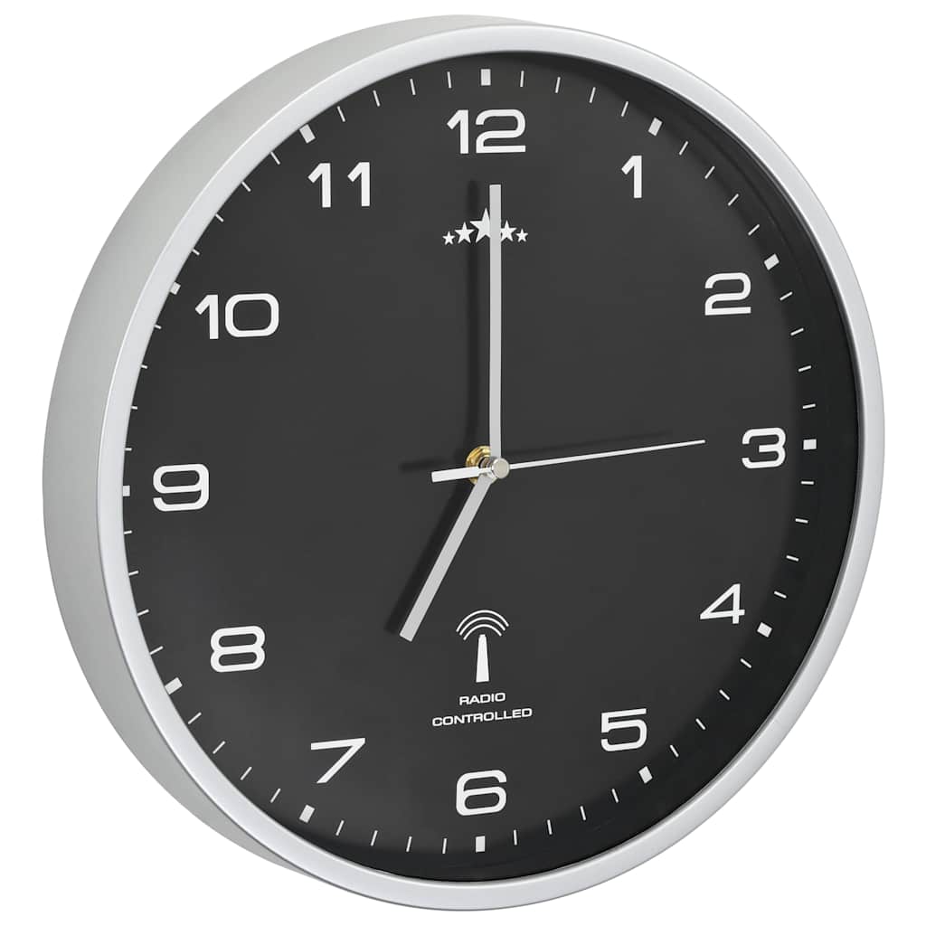 Radiostyrd Väggklocka Med Quartz-Urverk 31 Cm