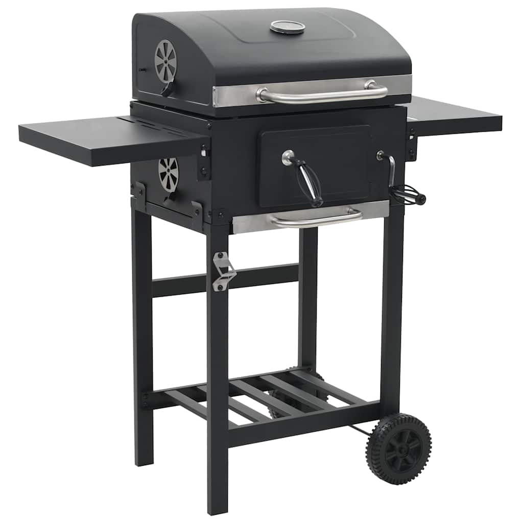 Kolgrill Med Nedre Hylla Svart