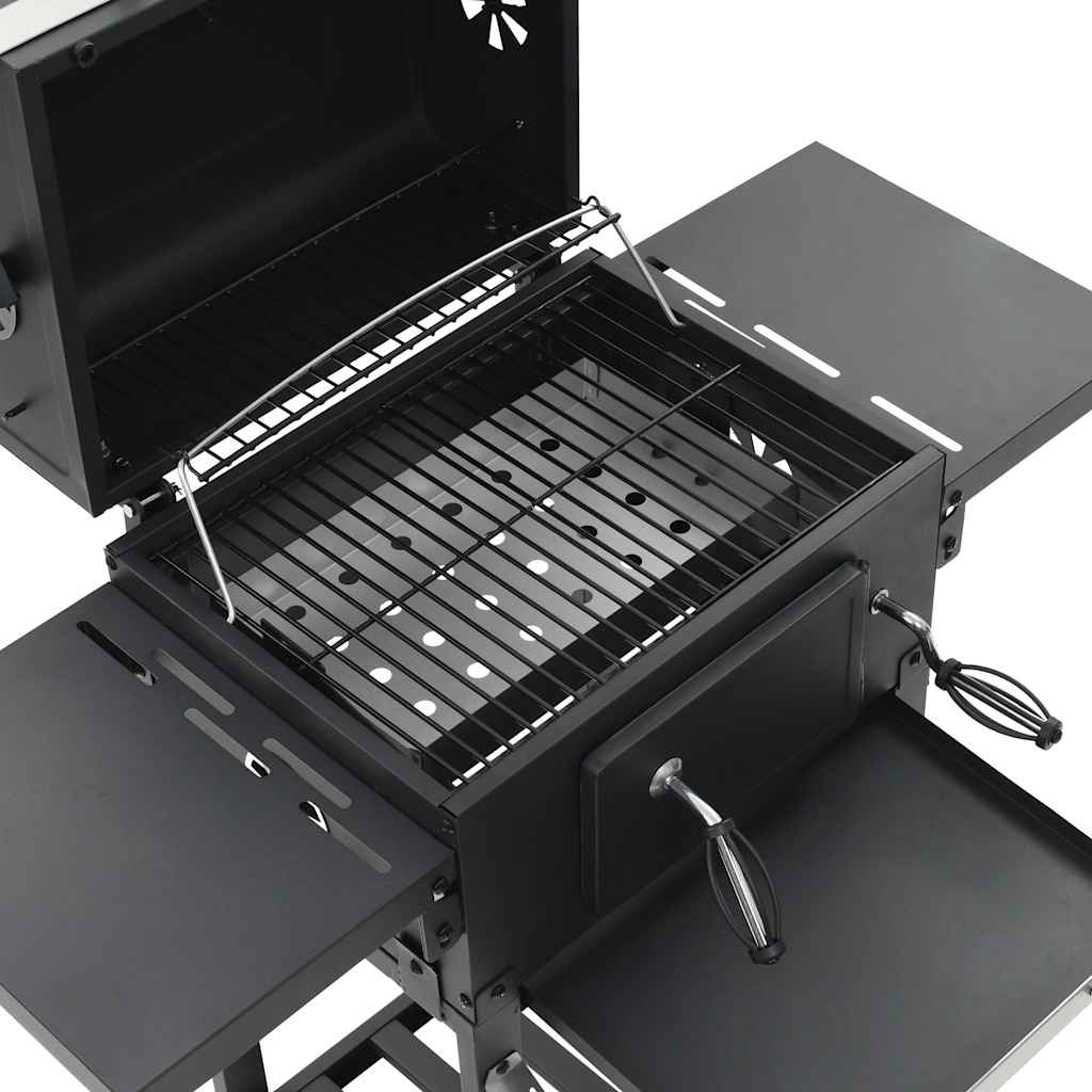 Kolgrill Med Nedre Hylla Svart