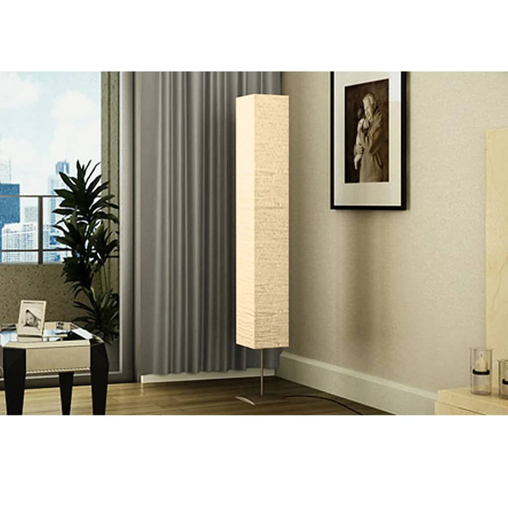 Golvlampa Med Stålstativ Beige