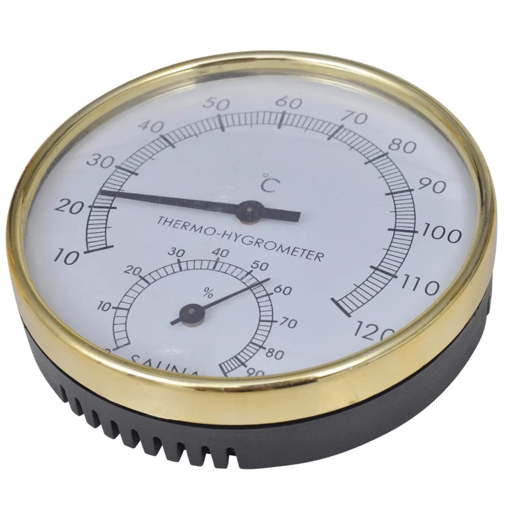 Bastutillbehör 5 Delar Hink Sked Timglas Termo/Hygrometer