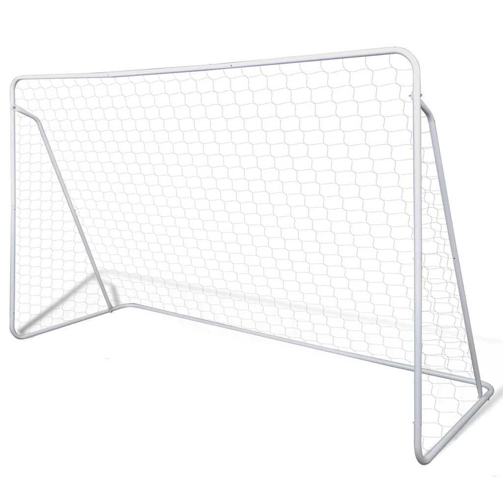 Fotbollsmål Med Nät Stål 240 X 90 X 150 Cm Högkvalitativ