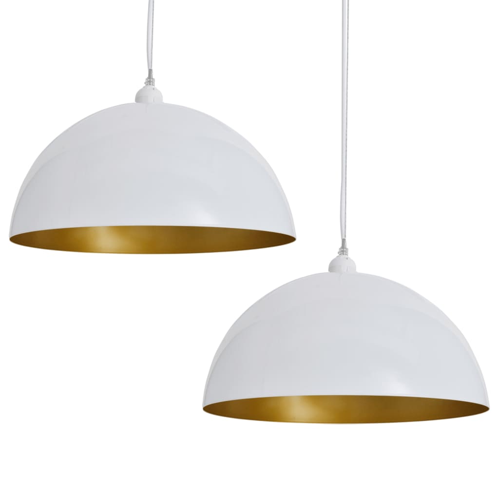 Taklampa 2 St Höjdjusterbar Halvrund