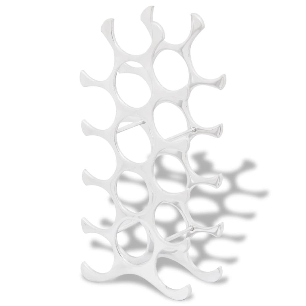 Vinställ För 15 Flaskor Aluminium Silver