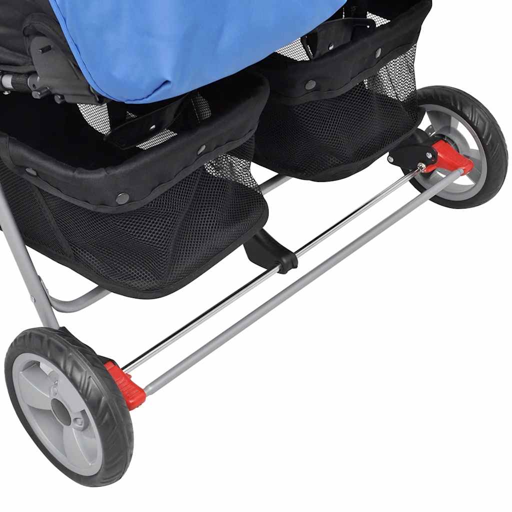 Tvillingvagn Stål Och Svart