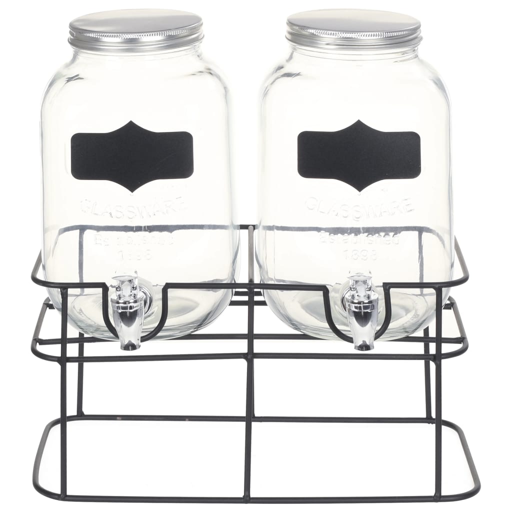 Glasbehållare 2 St Med Stativ 2 X 4 L