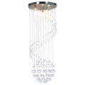 Taklampa Med Kristallpärlor Silver Spiral G9