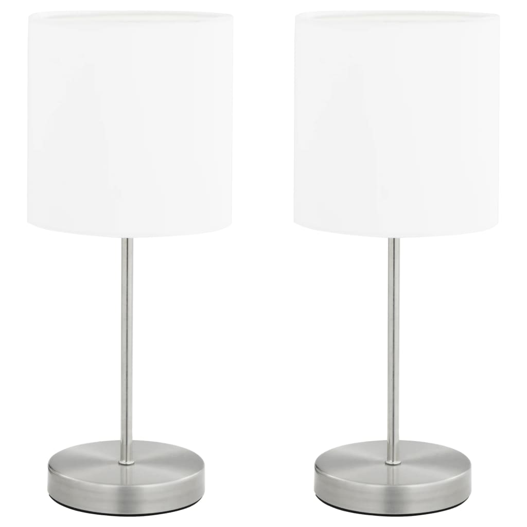 Bordslampor 2 St Touch-Knapp Vit E14
