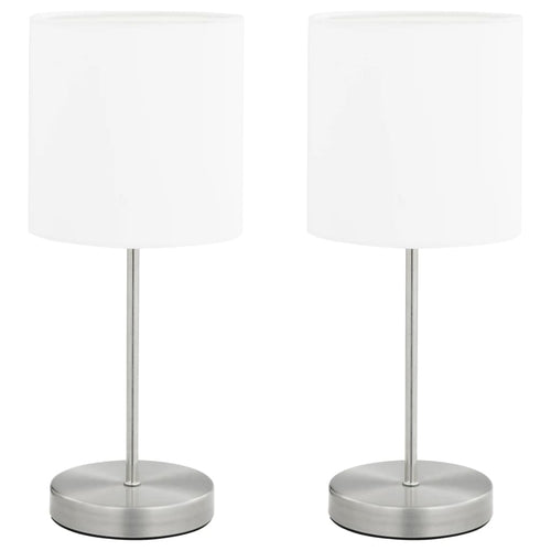 Bordslampor 2 St Touch-Knapp Vit E14