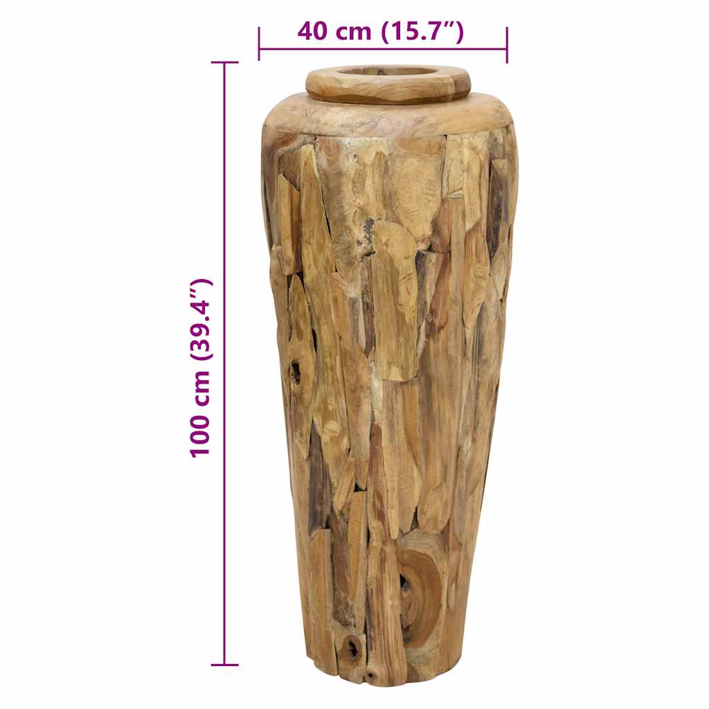 Dekorativ Vas Massiv Teak