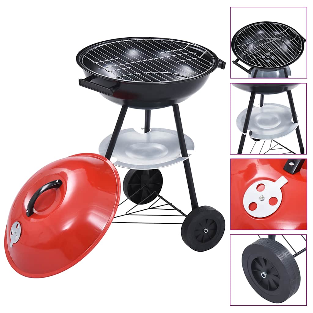 Portabel Kolgrill Med Hjul Xxl 44 Cm