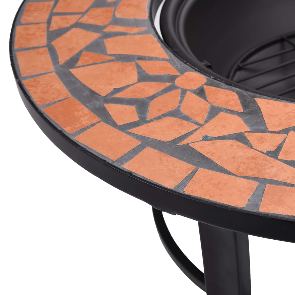 Eldfat Med Mosaik Terrakotta 68Cm Keramik