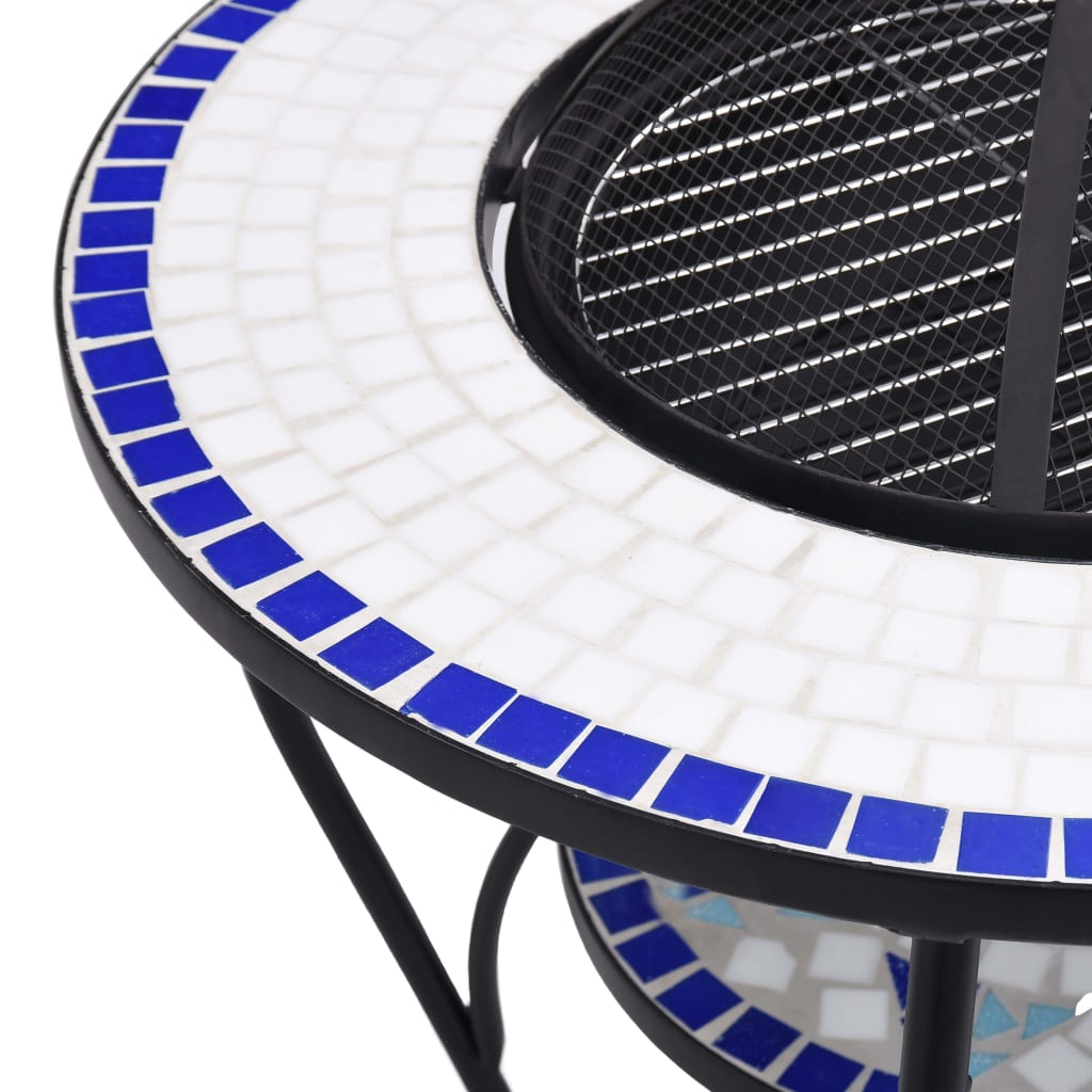 Eldfat Med Mosaikbord Och Vit 68 Cm Keramik
