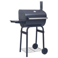 Kolgrill/Rökargrill Med Nedre Hylla Svart