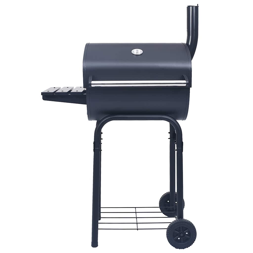 Kolgrill/Rökargrill Med Nedre Hylla Svart