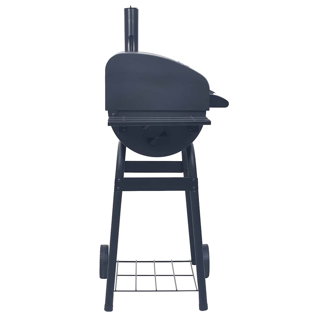 Kolgrill/Rökargrill Med Nedre Hylla Svart