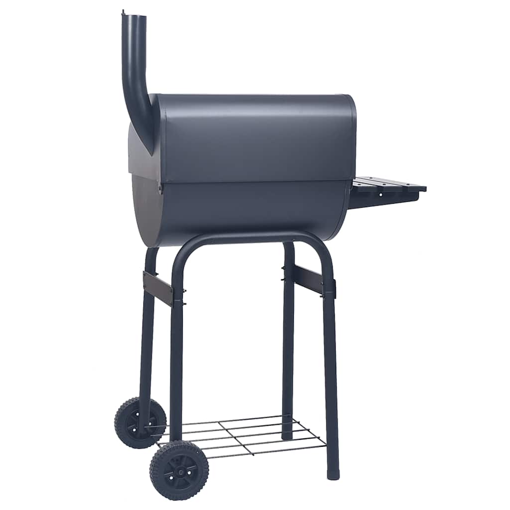 Kolgrill/Rökargrill Med Nedre Hylla Svart