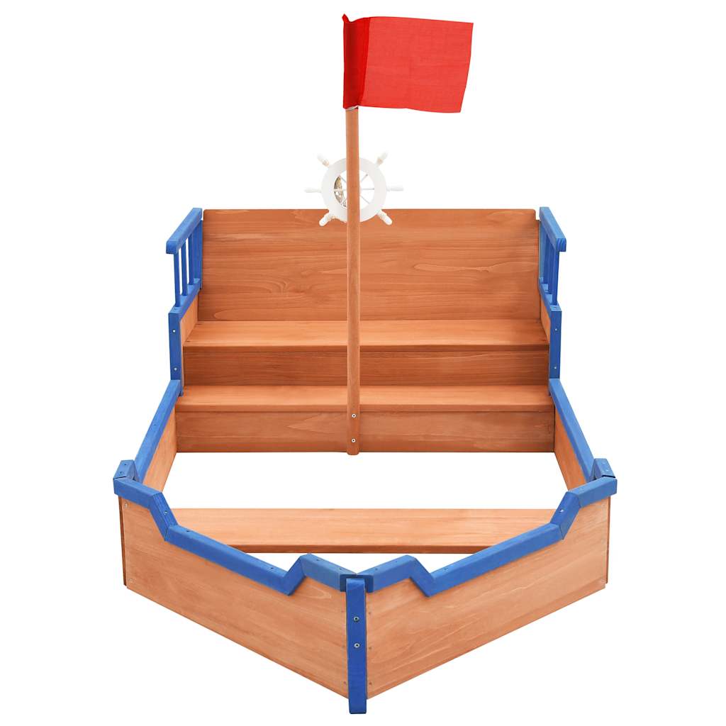 Sandlåda Piratskepp Furu 190X94,5X101 Cm