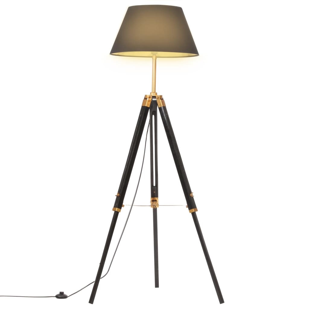 Golvlampa Massivt Teakträ 141 Cm