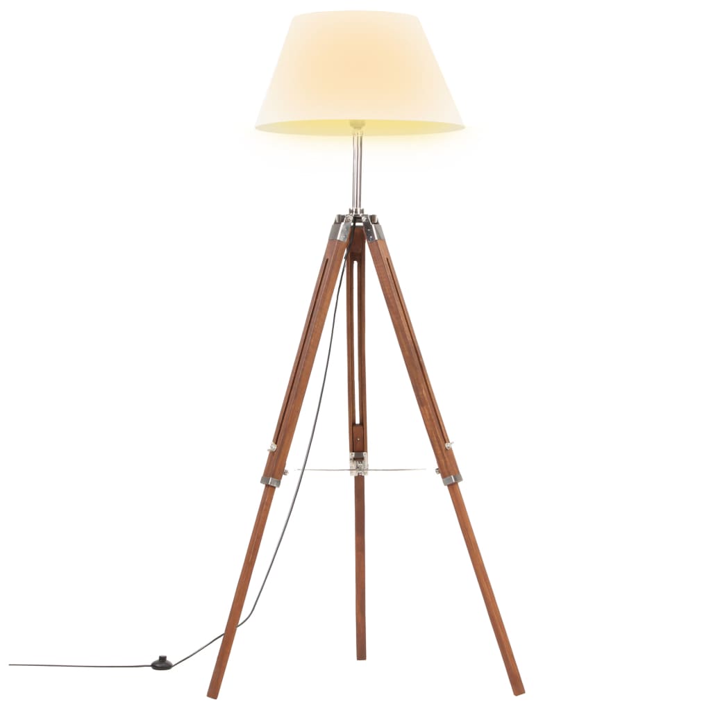 Golvlampa Massivt Teakträ 141 Cm