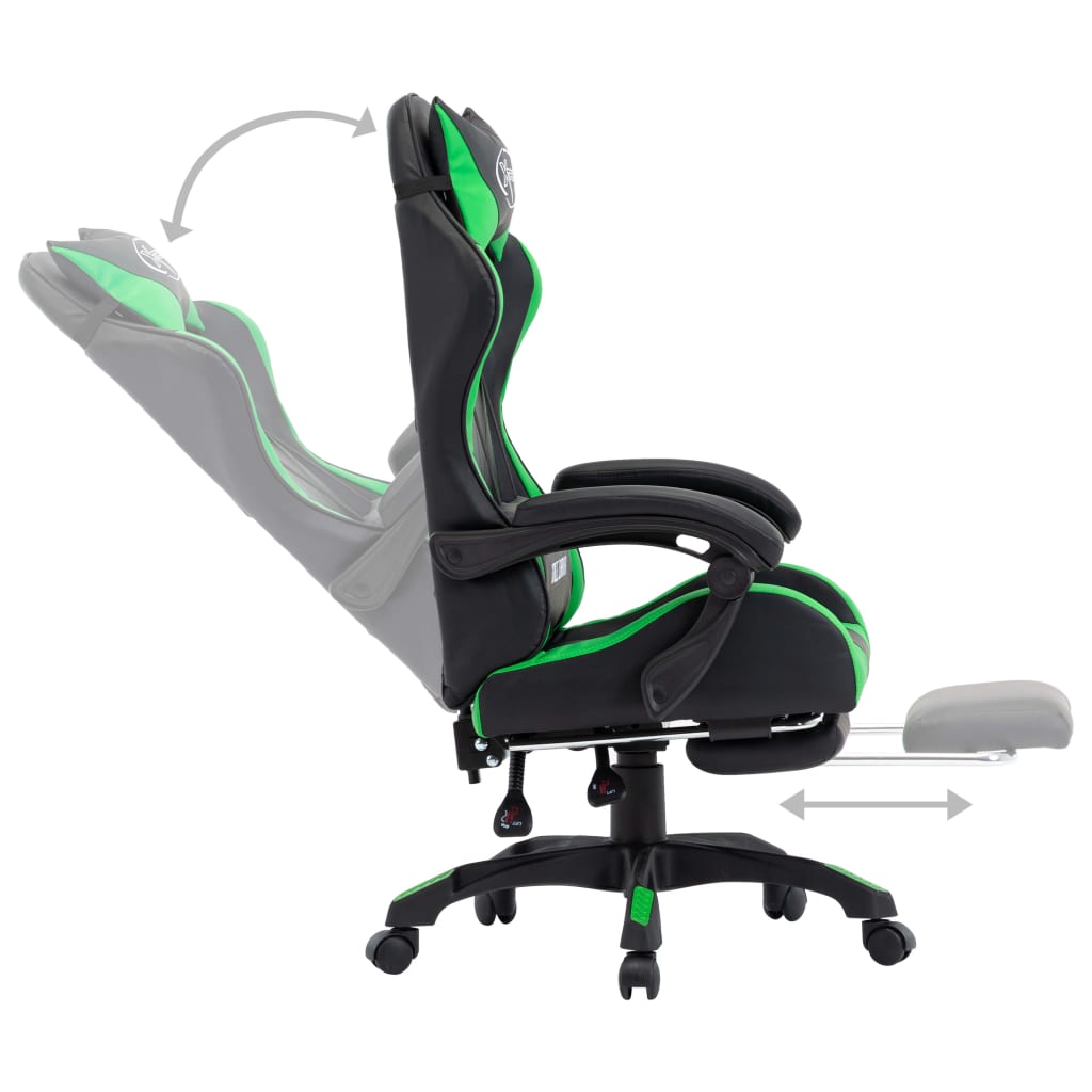 Gamingstol Med Fotstöd Konstläder