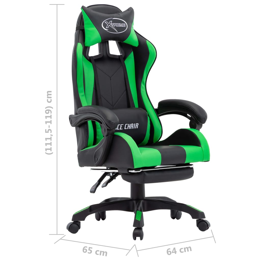 Gamingstol Med Fotstöd Konstläder