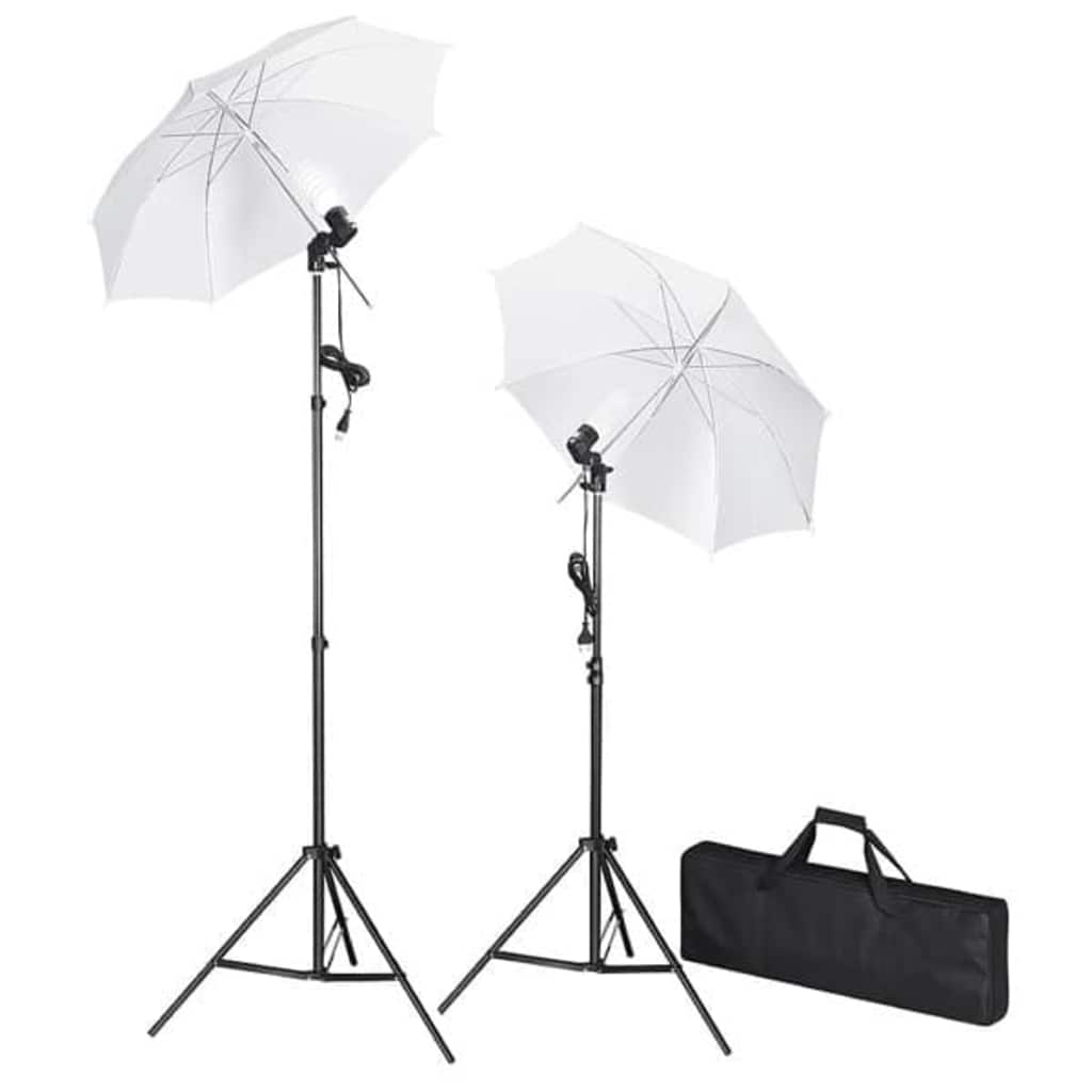 Fotostudio Med Bakgrunder, Lampor Och Paraplyer