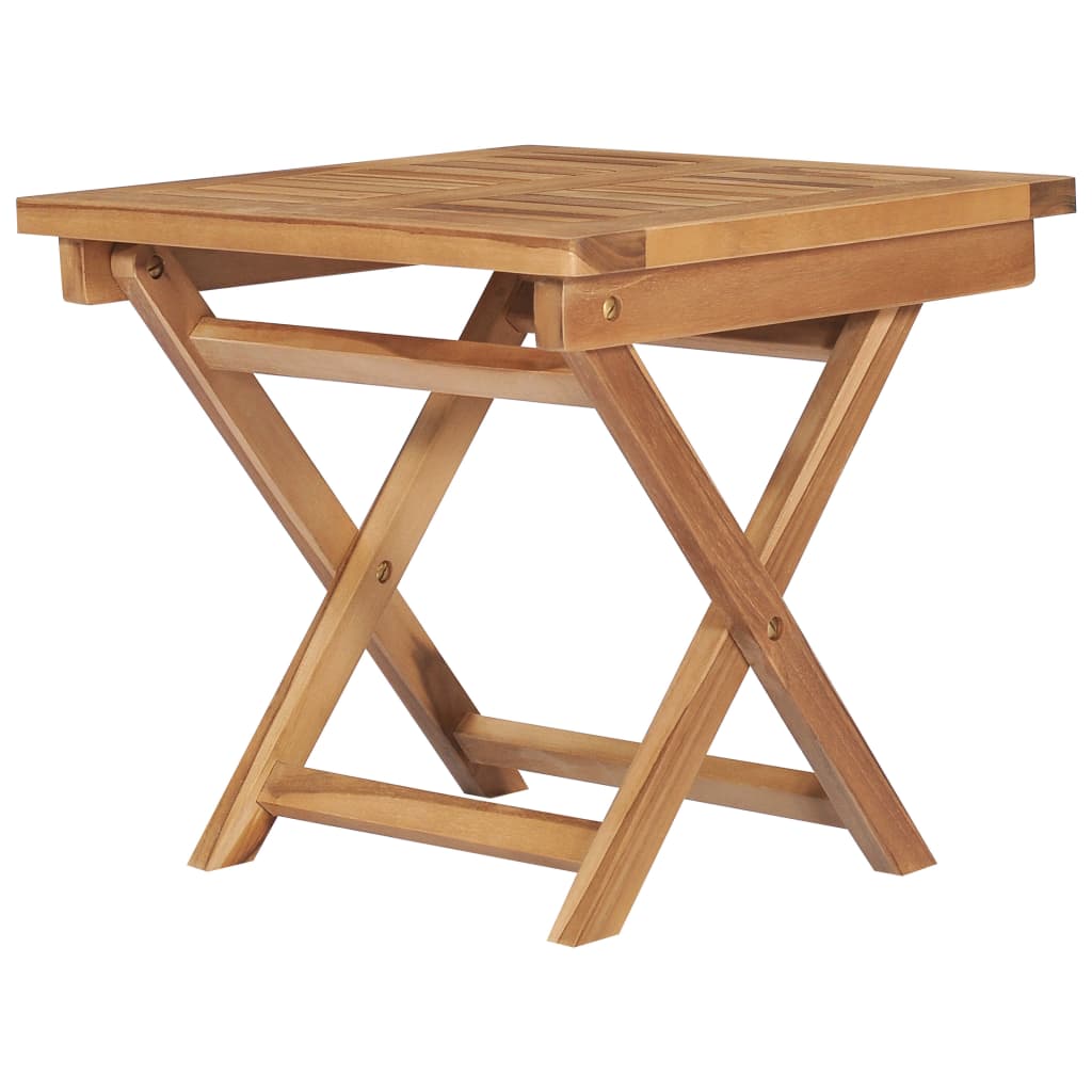 Hopfällbar Solsäng Med Bord Massiv Teak