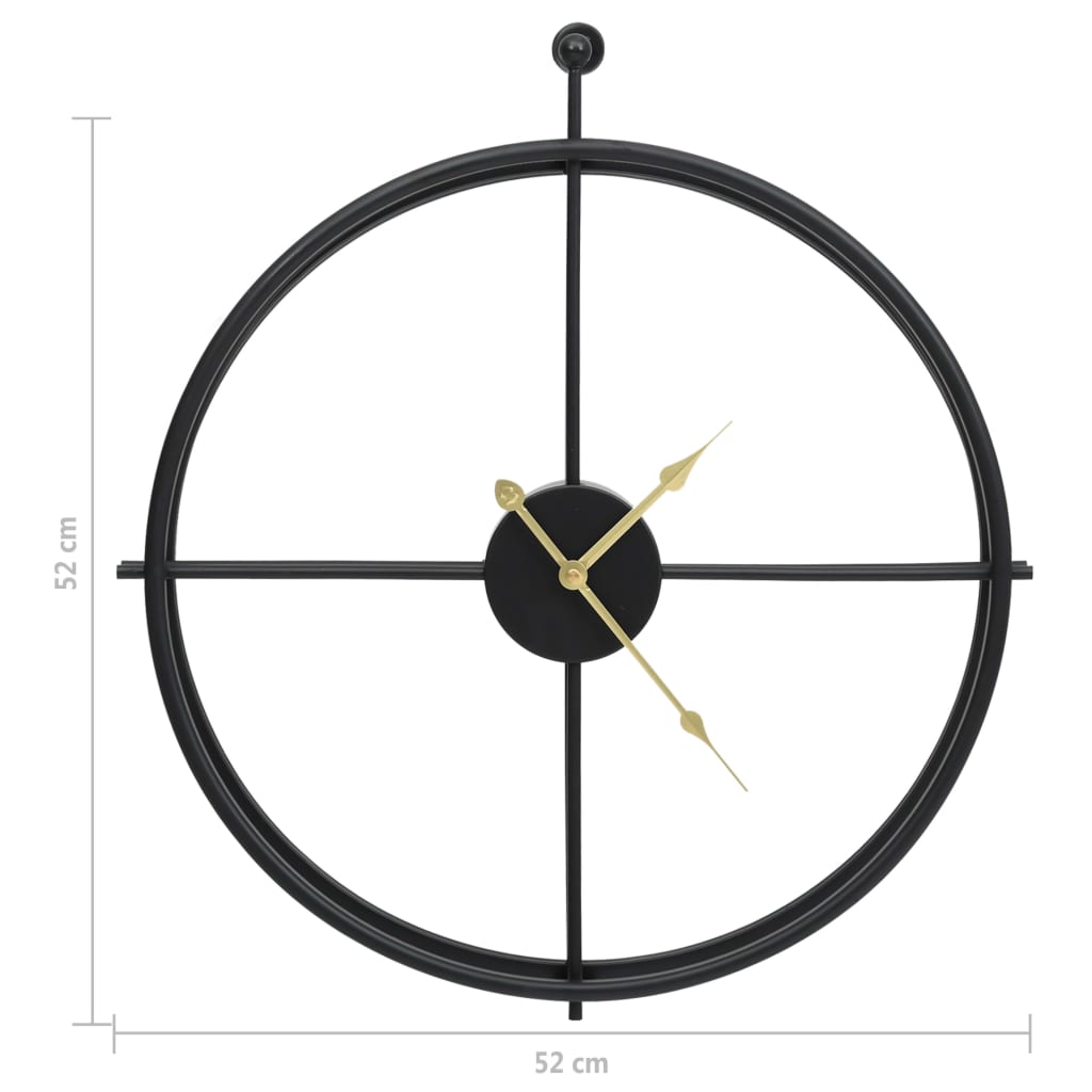 Väggklocka 52 Cm Järn
