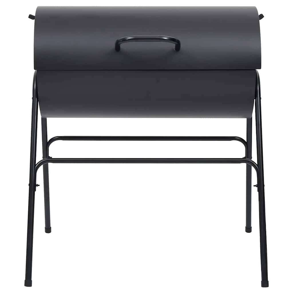 Grilltunna Med 2 Grillgaller Svart 80X95X90 Cm Stål