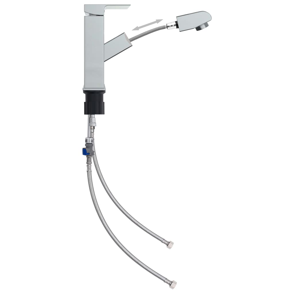 Badrumsblandare Med Utdragbar Pip 157X172 Mm