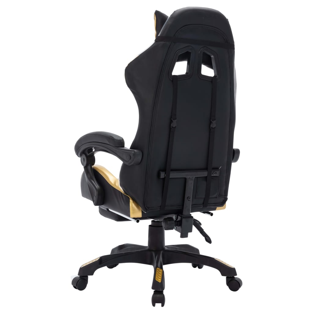 Gamingstol Med Rgb Led-Lampor Konstläder