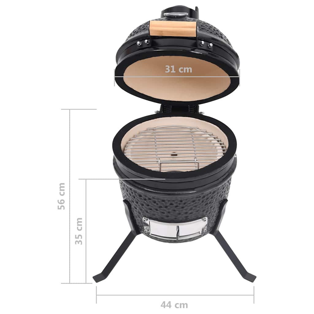 Kamado Rökgrill 2-I-1 Keramik 56 Cm