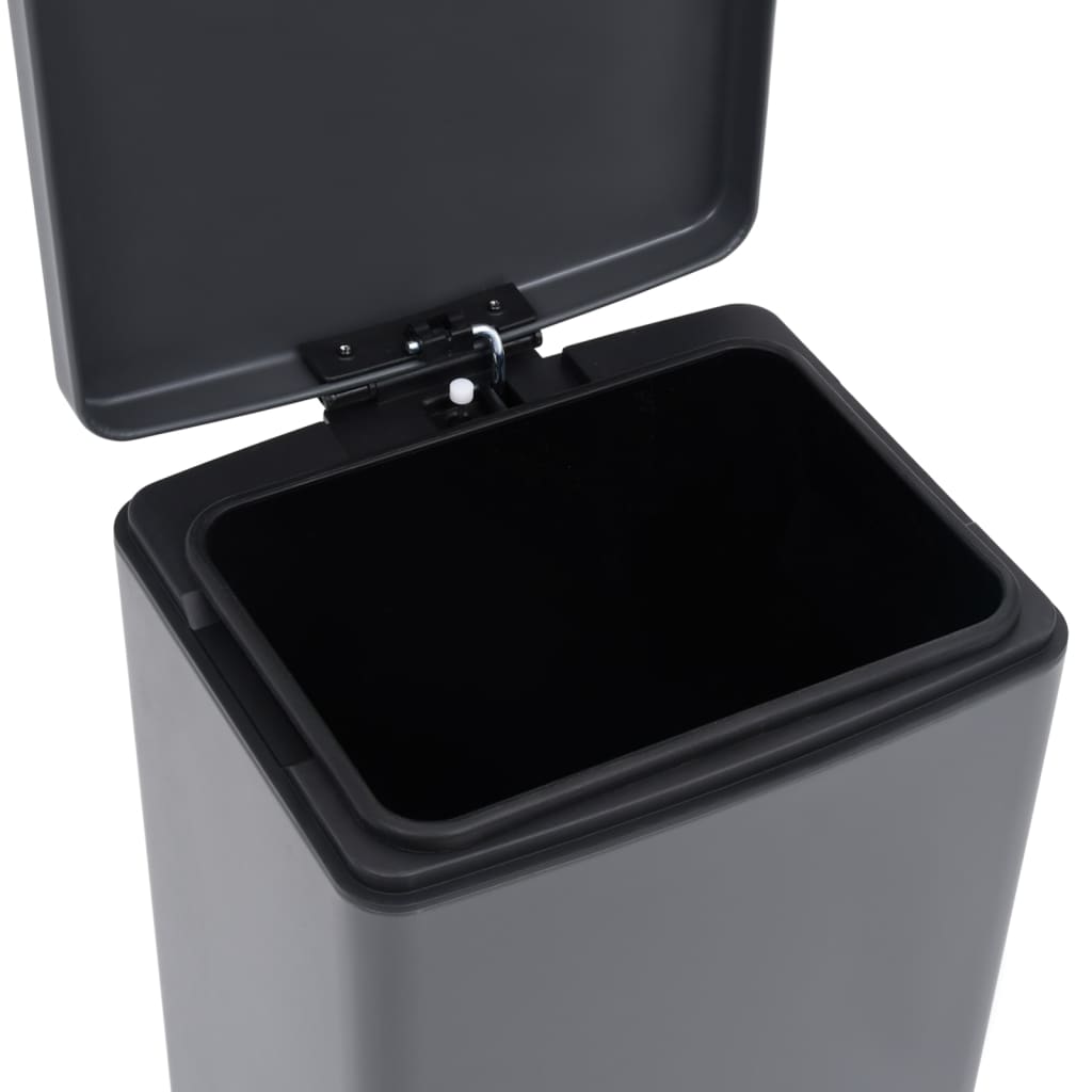 Soptunna Med Pedal Anti-Fingeravtryck 30 L Rostfritt Stål