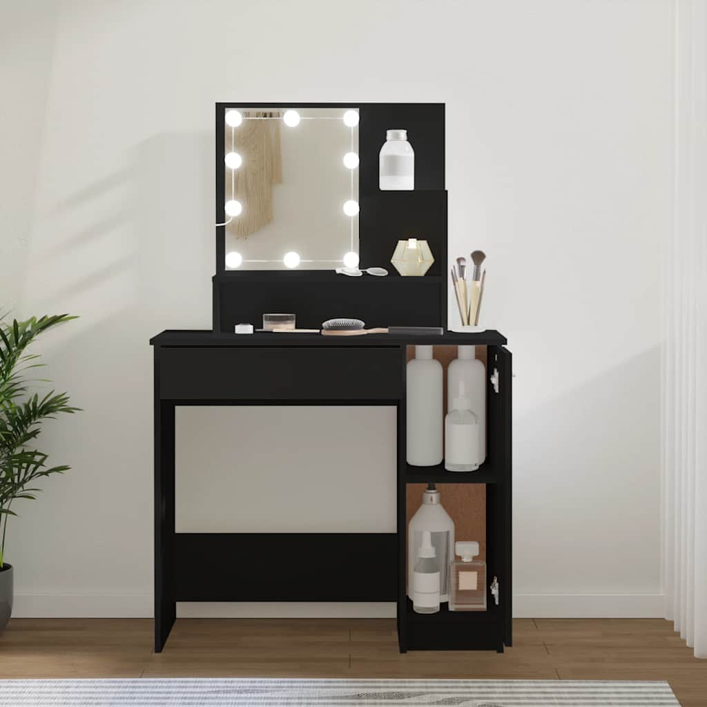 Sminkbord Med Led 86,5X35X136 Cm