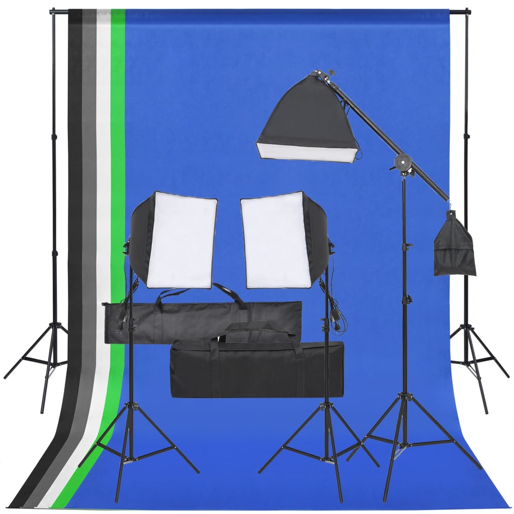 Fotostudio Med Lampor Och Bakgrund