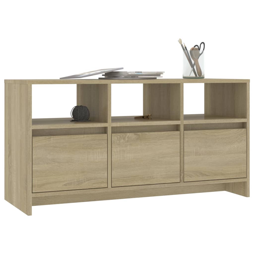 Tv-Bänk Sonoma-Ek 102X37,5X52,5 Cm Konstruerat Trä
