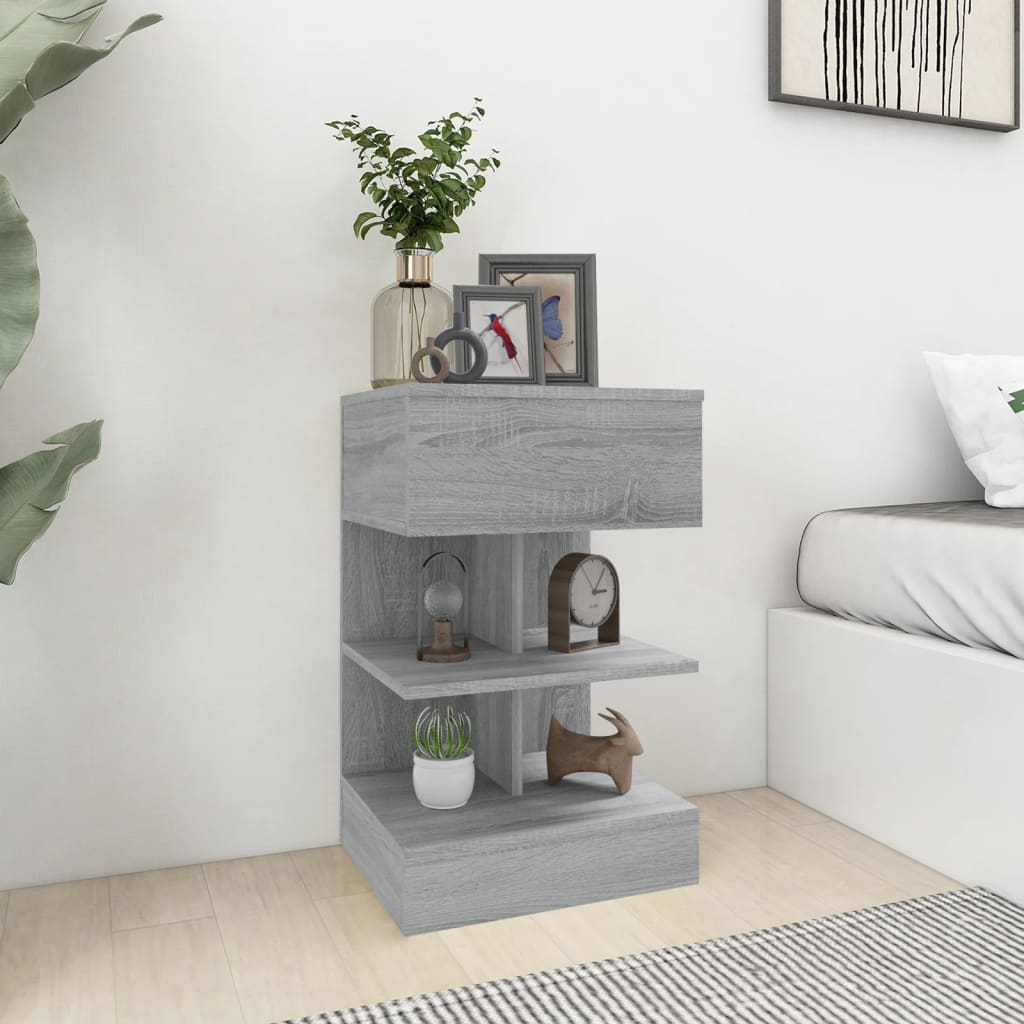 Sängbord 40X35X65 Cm Konstruerat Trä