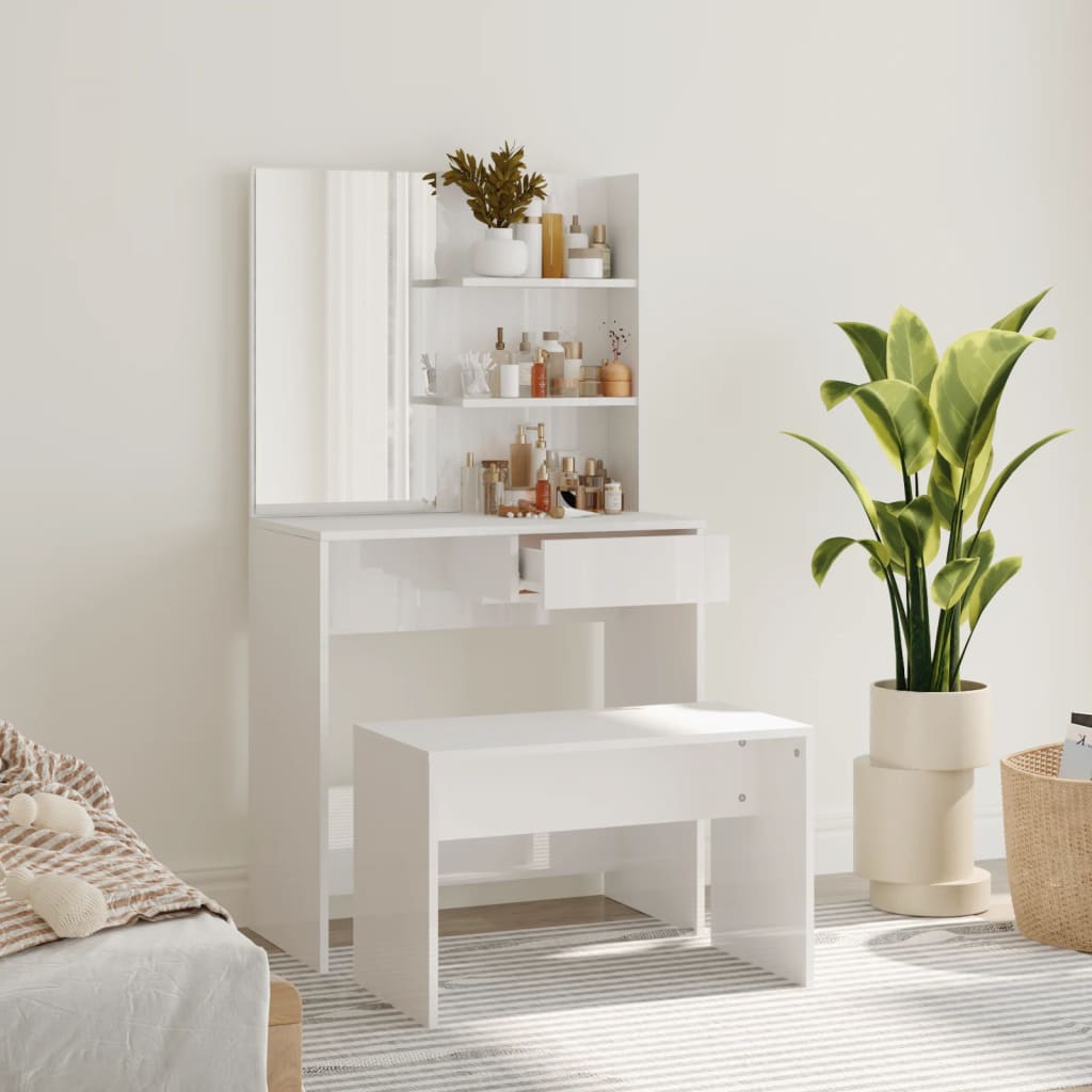 Sminkbord Set 74,5X40X141 Cm