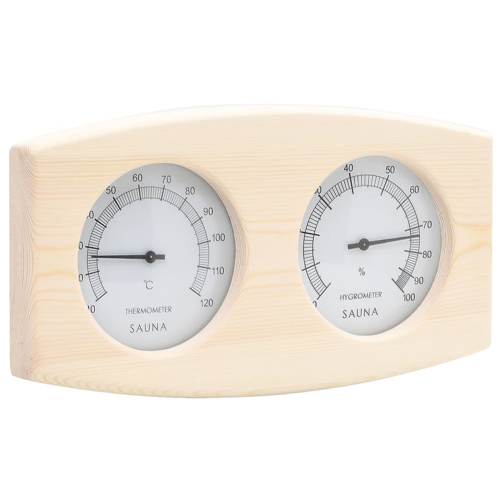 2-I-1 Bastutermometer & Hygrometer Sandur Set Massiv Furu