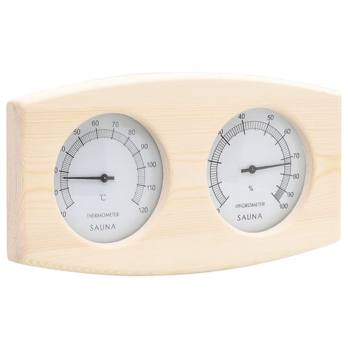 2-I-1 Bastutermometer & Hygrometer Sandur Set Massiv Furu