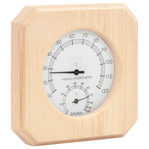 2-I-1 Bastutermometer & Hygrometer Sandur Set Massiv Furu