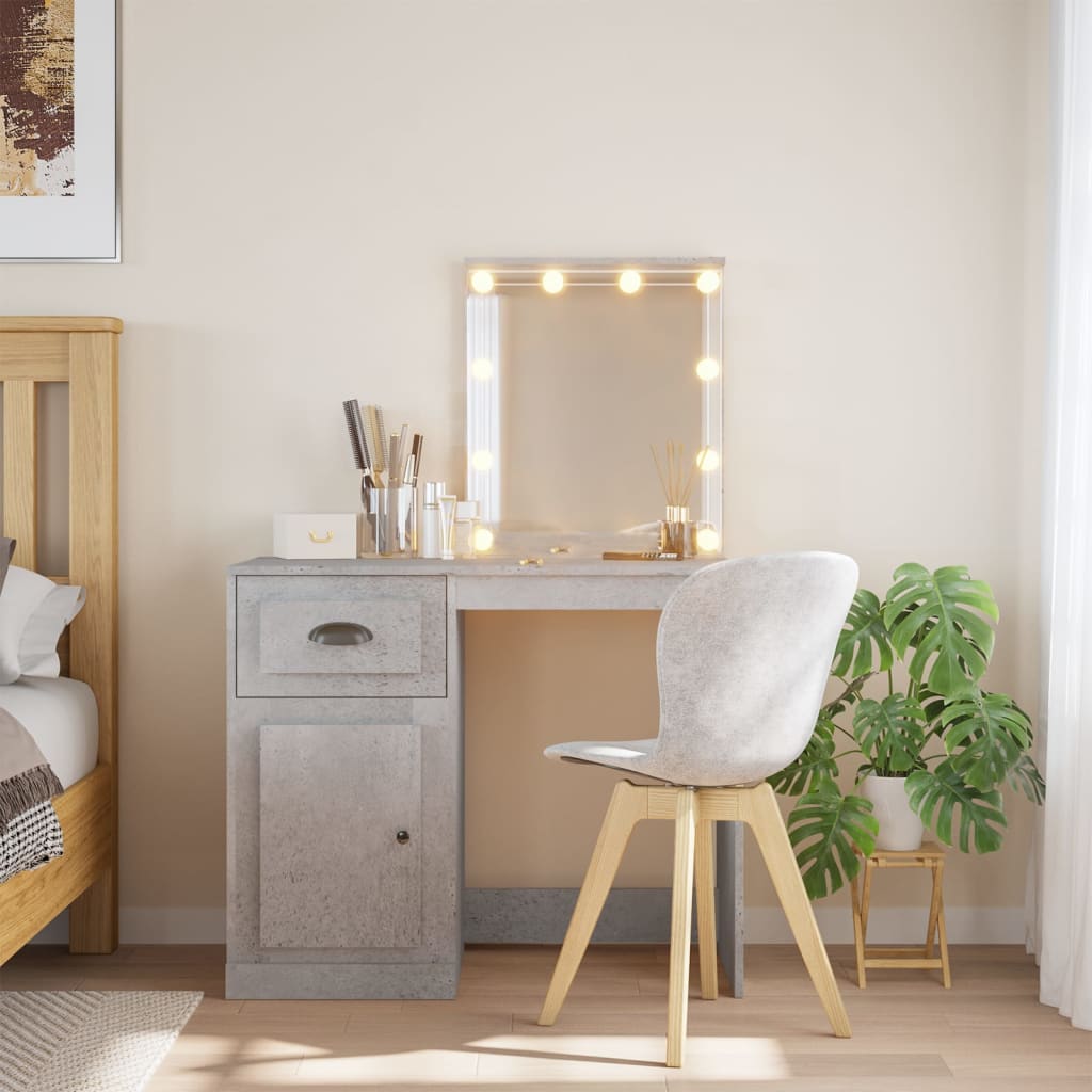 Sminkbord Med Led-Lampor 90X42X132,5 Cm