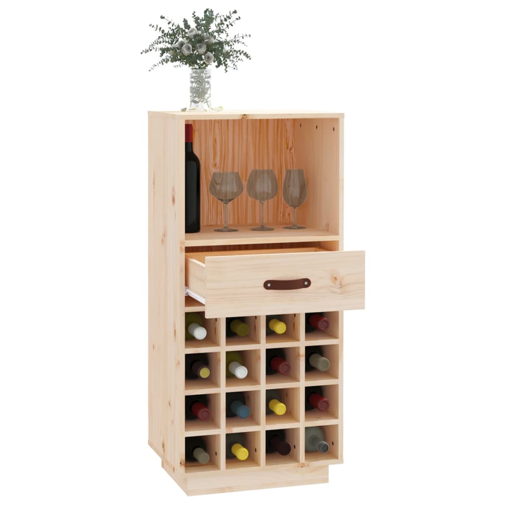 Vinskåp 45X34X100 Cm Massiv Furu