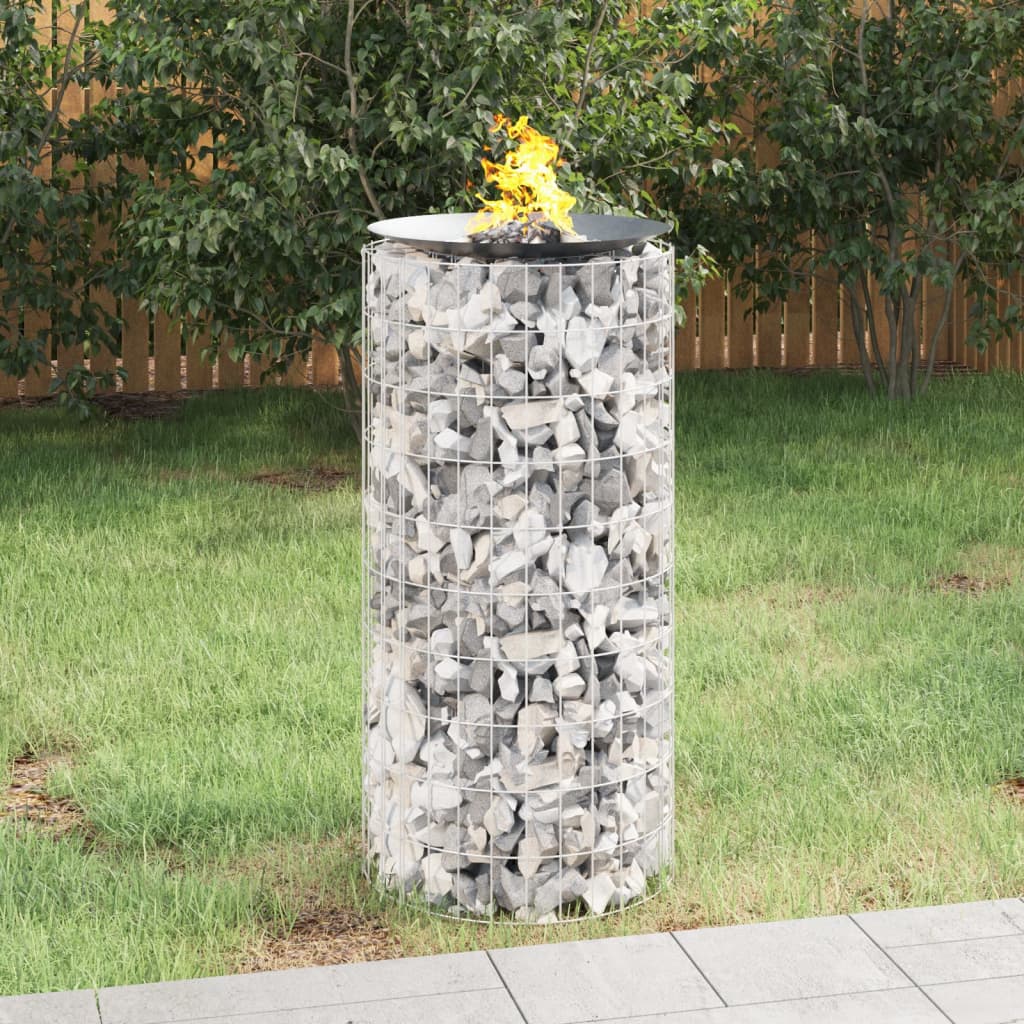 Gabion För Eldstad Ø 100 Cm Galvaniserat Järn