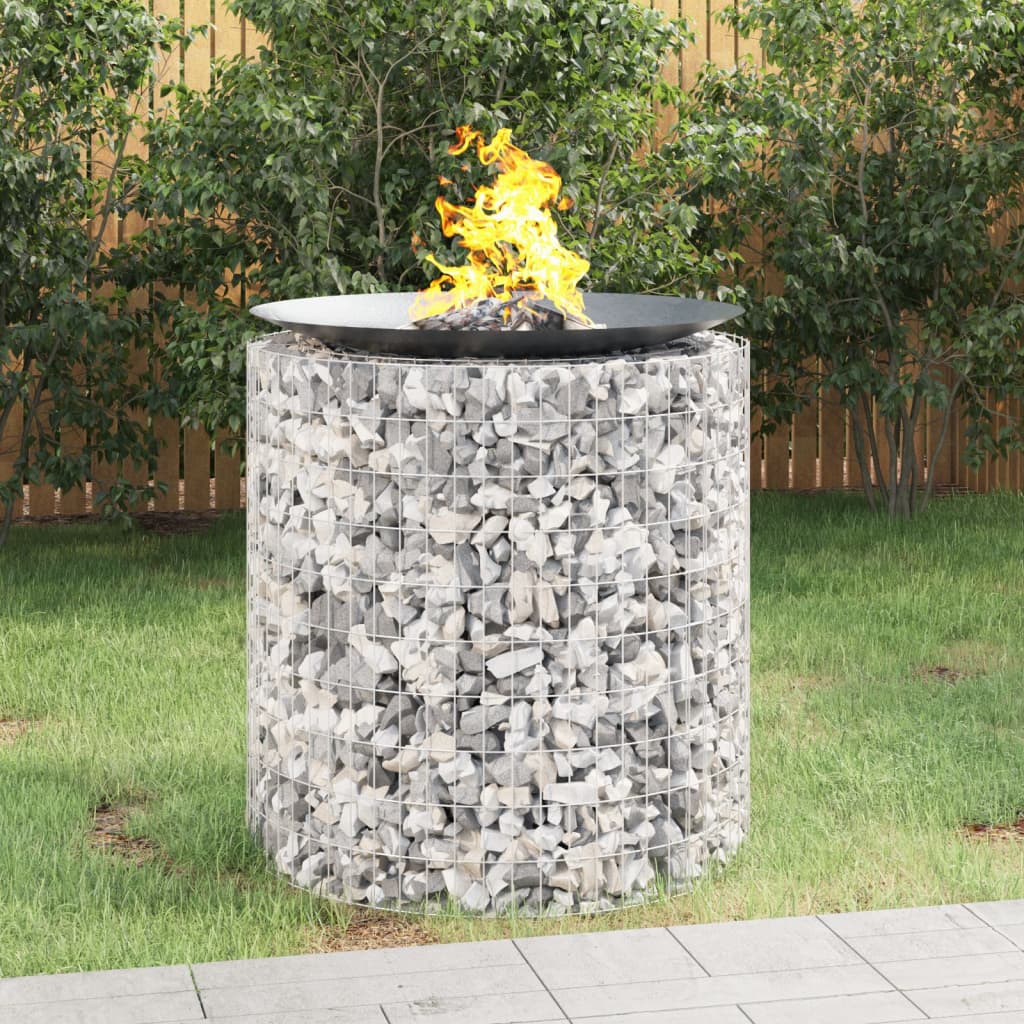 Gabion För Eldstad Ø 100 Cm Galvaniserat Järn